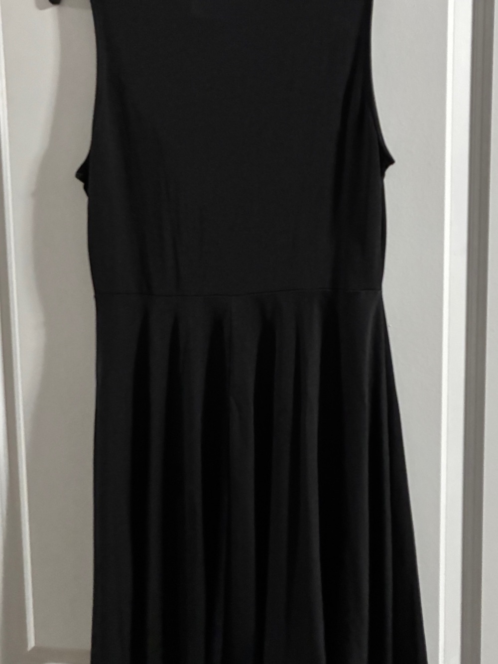 Classic Sleeveless Black Fit-and-Flare Dress